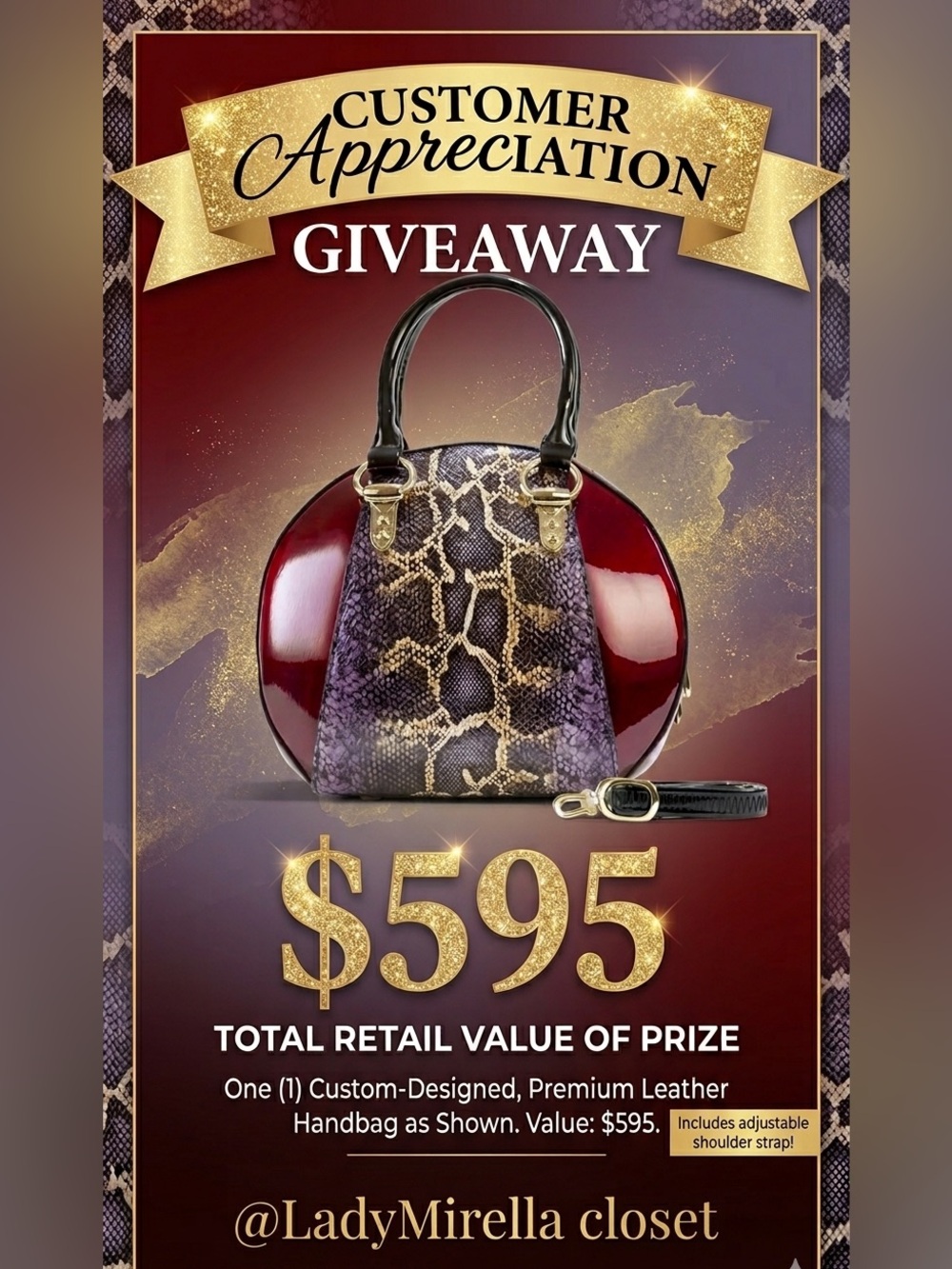🔥🔥JUNE LUXURY CUSTOMER APPRECIATION GIVEY 🔥🔥 Bag Charm Set For Purchase.